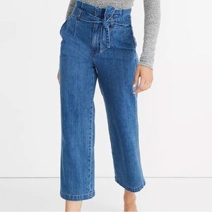NWT Madewell Paperbag Jeans in Flannigan Wash